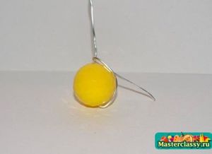 Серьги из проволоки и бусин, мастер-классы.