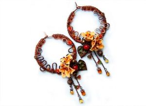 Серьги из проволоки, идеи.