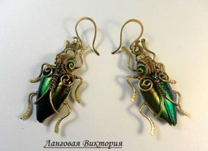 Серьги из проволоки, идеи.
