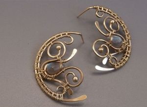 Серьги из проволоки, идеи.