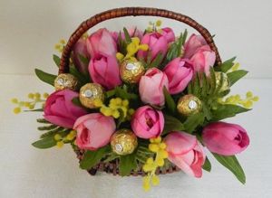 Корзины из конфет
