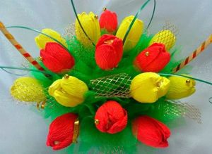 Корзины из конфет