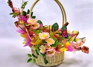Корзины из конфет