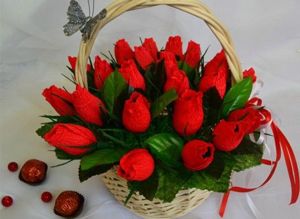 Корзины из конфет