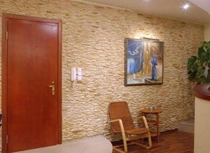 Искусственный камень в интерьере прихожей