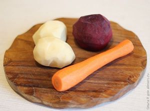 Винегрет с маринованными грибами