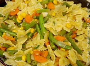 макароны с овощами