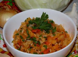 Капуста с рисом