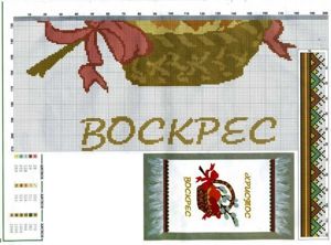 Схема вышивки. Пасха