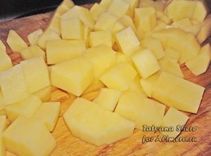 Картофель с грибами в сливках