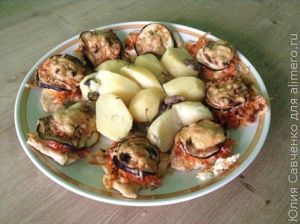 курица с баклажанами