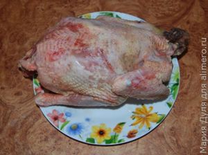Запечённый цыплёнок с гречей