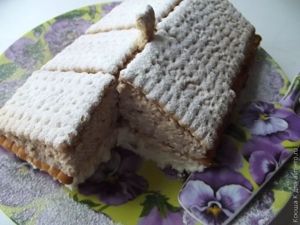 торт из печенья и творога