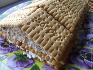 торт из печенья и творога