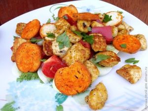 салат с сыром панир