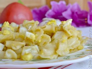 макароны с яйцом