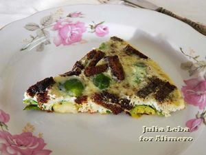 Яичница с ржаными сухариками и брюссельской капустой