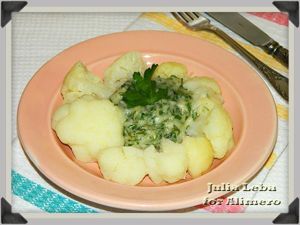 Цветная капуста с чесночным соусом