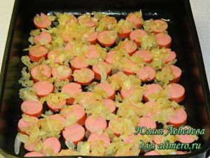 Сосиски с луком Сосиски с луком