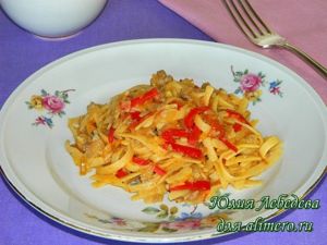 Лапша с овощами Лапша с овощами