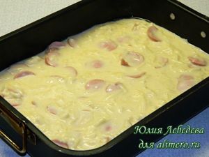 Запеканка с сосисками Запеканка с сосисками
