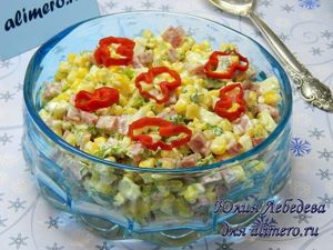 Салат с колбасой и яйцами Салат с колбасой и яйцами
