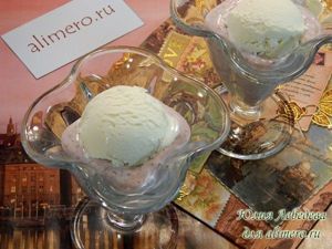 Творожный десерт с мороженым