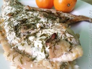 камбала, запеченная в духовке