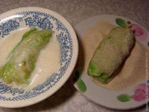 Батончики из капусты с начинкой