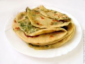 Хычины с брынзой и зеленью