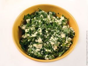Хычины с брынзой и зеленью