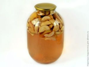 Компот из яблок, слив и нектаринов