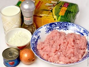 Лазанья с куриным фаршем