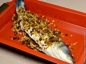 Сибас с оригинальной начинкой