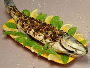 Сибас с оригинальной начинкой