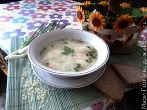 Рисовый суп с плавленными сырками