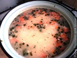 Рисовый суп с плавленными сырками