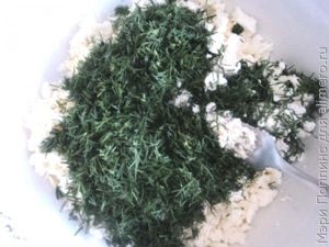 Кабачок фаршированный с творогом и зеленью