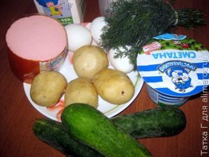 окрошка на кефире