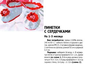 Схемы вязания пинеток.