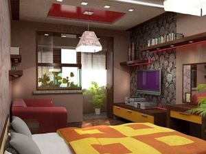 Идеи интерьера комнаты, совмещенной с балконом