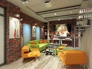 Кирпич в интерьере