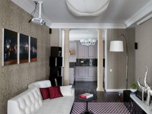 Интерьер квартиры с колоннами