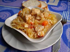 Овощное рагу, курица
