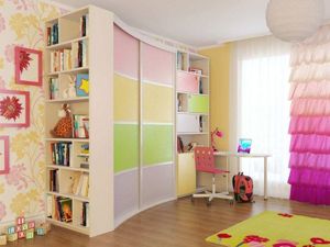 Шкаф-купе в интерьере детской комнаты
