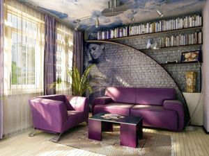 Комнатные растения в интерьере гостиной