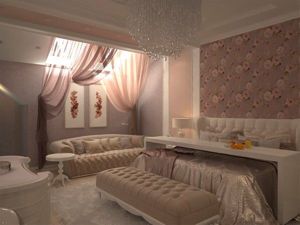 Дизайн спальни с диваном