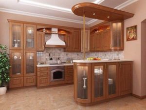 Интерьер кухни с барной стойкой