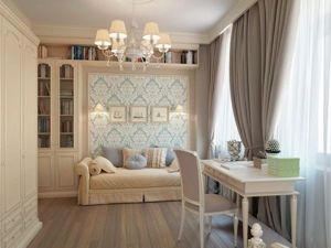 Серые шторы в интерьере
