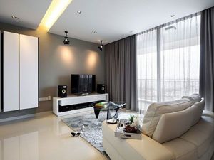 Серые шторы в интерьере